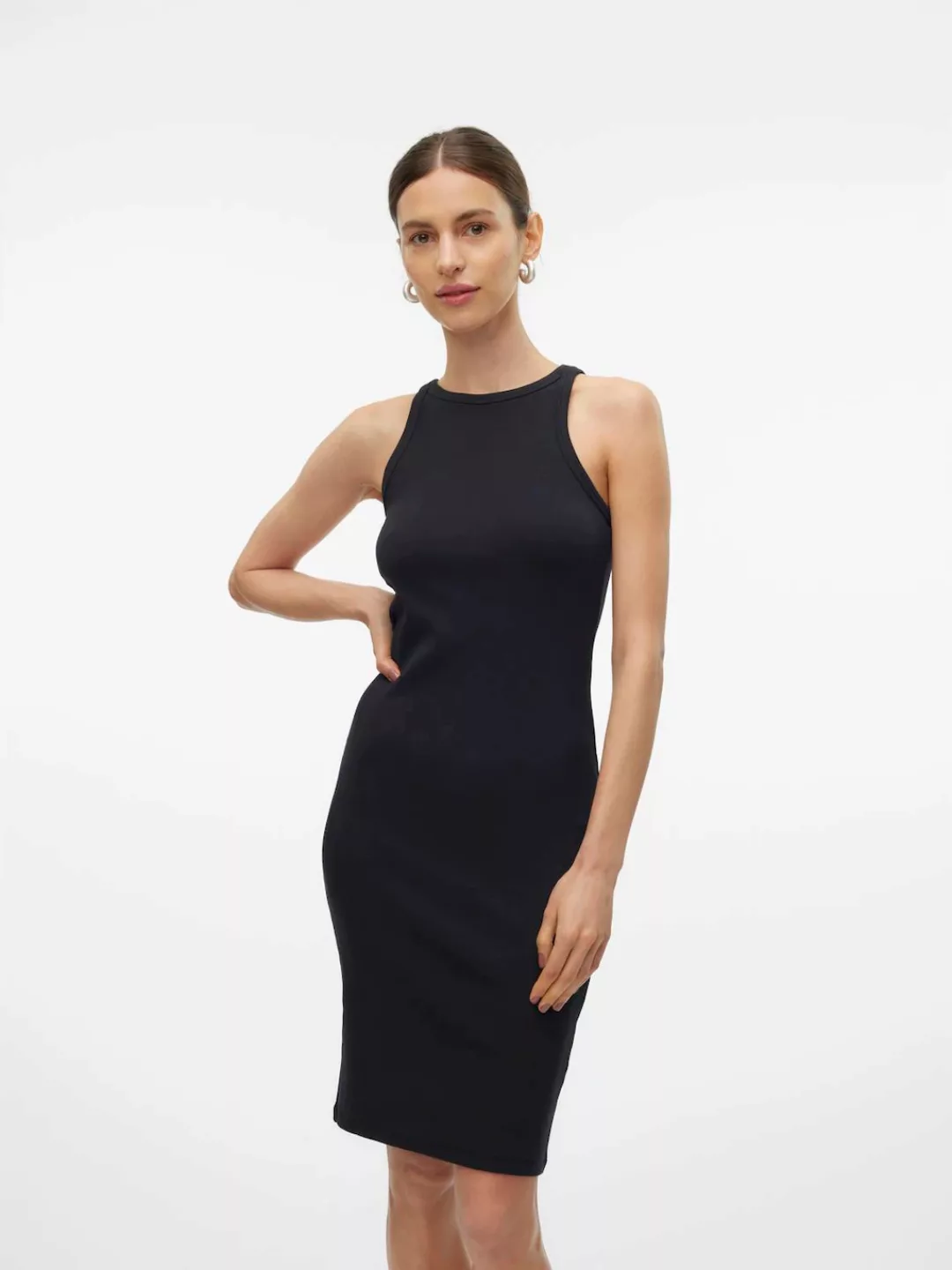 Vero Moda Shirtkleid Kurzes Kleid Rundhals Ärmellos Figurbetonend (mini) 75 günstig online kaufen