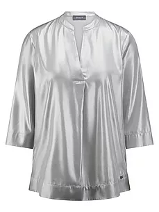 Stehkragen-Bluse BASLER silber günstig online kaufen