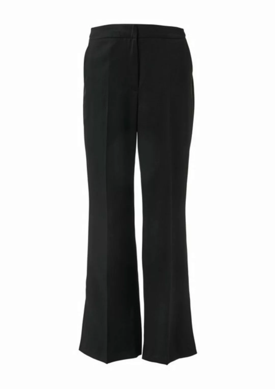 Comma Stoffhose Leicht glänzende Hose mit Flared Leg und Schlitzdetails Sch günstig online kaufen