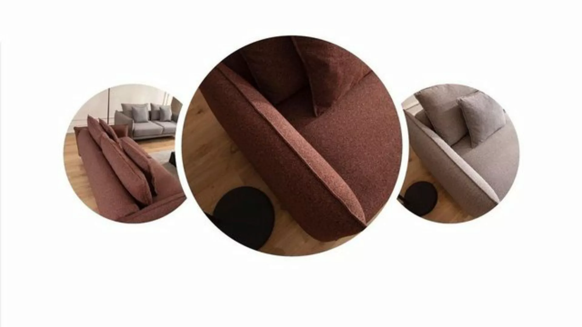 JVmoebel Sofa Sofagarnitur Sofa 3+1 Sitzer Sessel Tisch geschnitzte Beinen günstig online kaufen