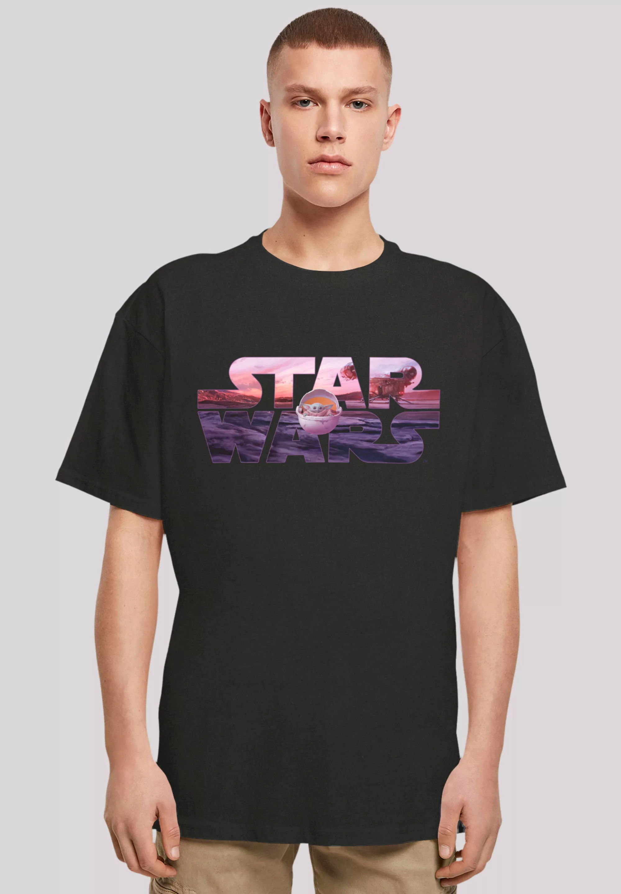 F4NT4STIC T-Shirt "Star Wars The Mandalorian Child Ride The Sky" günstig online kaufen