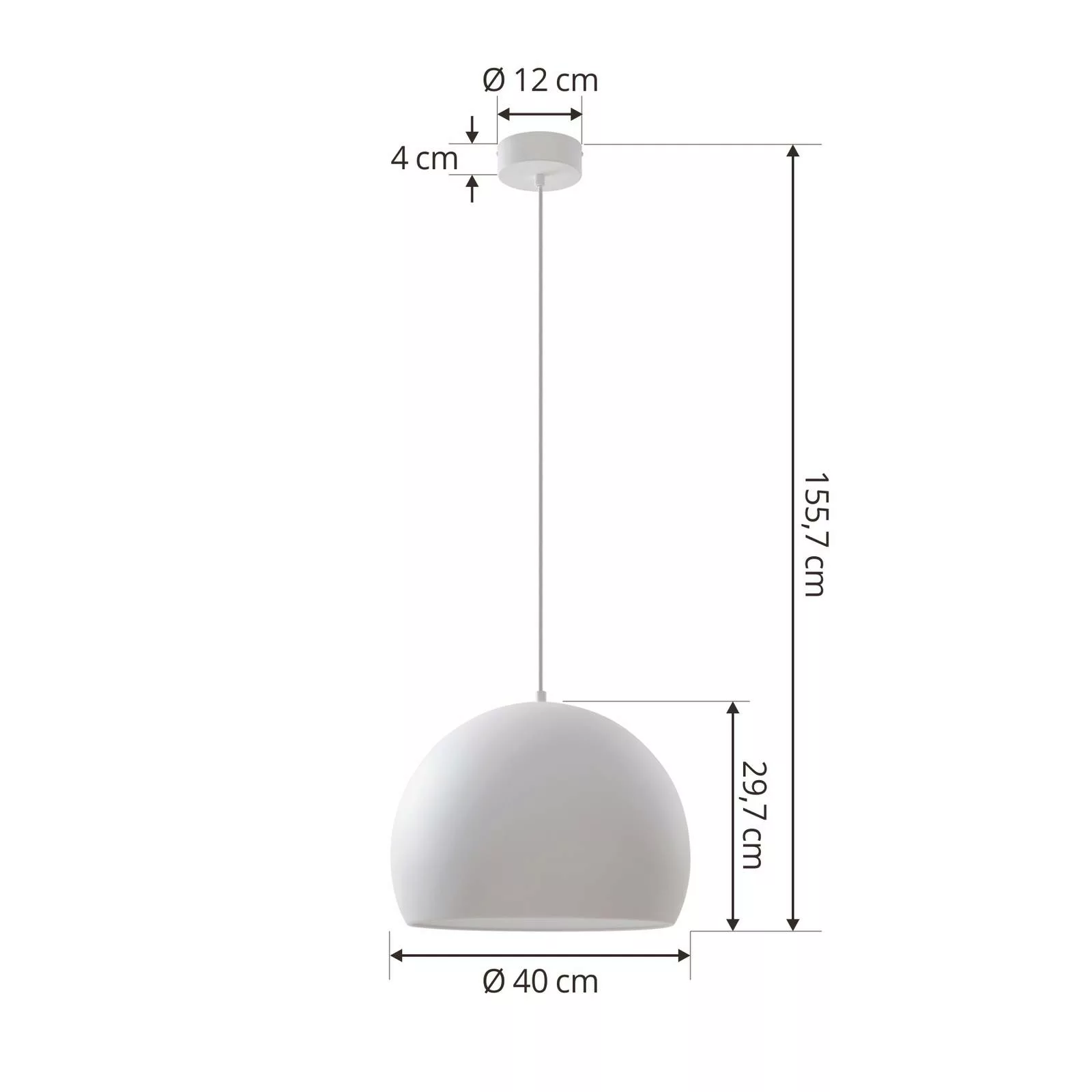 Lucande LED-Hängeleuchte Lythara, weiß, Ø 40 cm, Aluminium günstig online kaufen