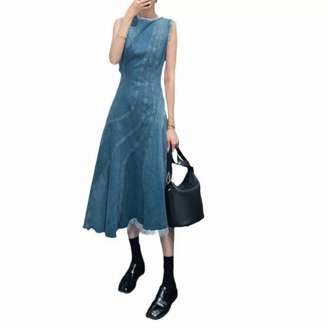 KIKI Jeansrock Ärmelloses Sommerkleid aus Denim günstig online kaufen
