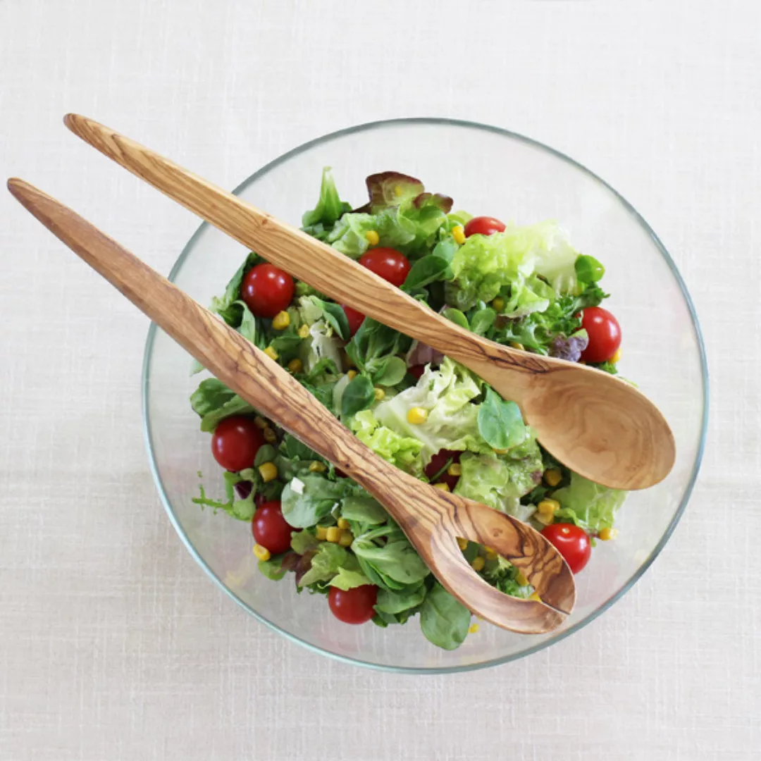 Salatbesteck Spitz Aus Olivenholz günstig online kaufen