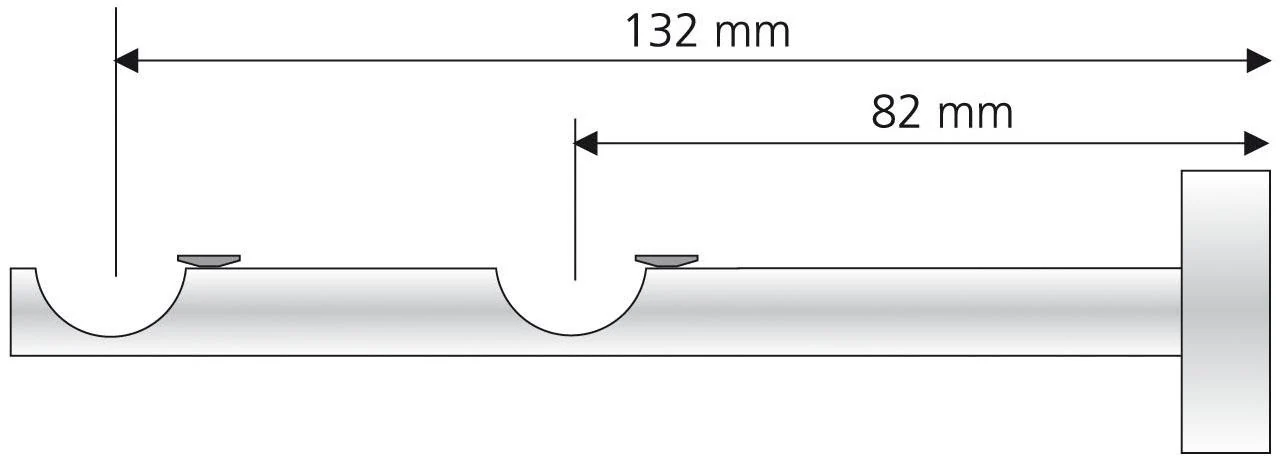 Liedeco Doppelträger, (1 St.), für Gardinenstangen Ø 16 mm günstig online kaufen