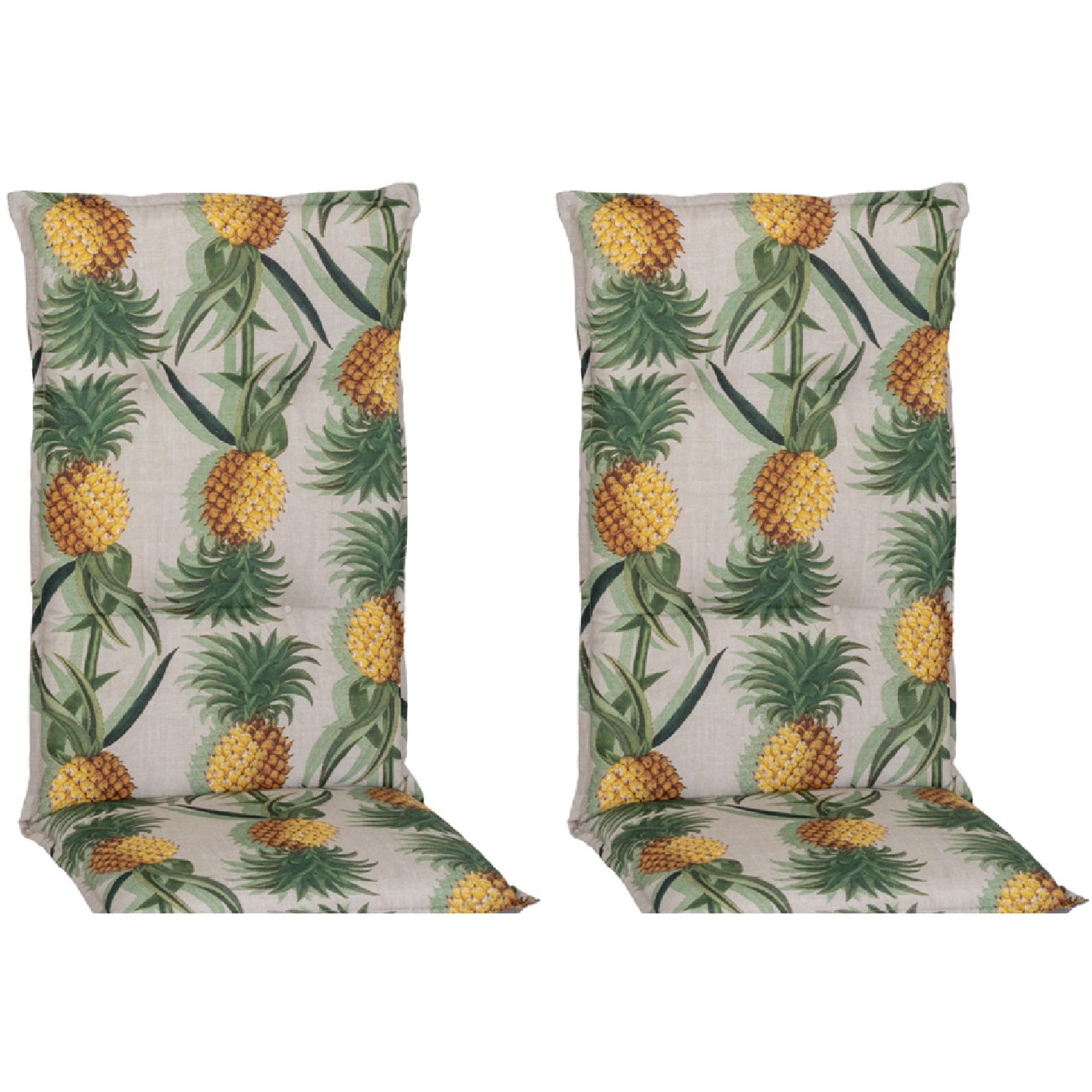 Beo Sitzauflage Hochlehner Treffelstein 2er-Set Ananas-Motiv günstig online kaufen