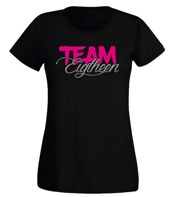 G-graphics T-Shirt Damen T-Shirt - Team Eighteen zum 18. Geburtstag, Slim-f günstig online kaufen