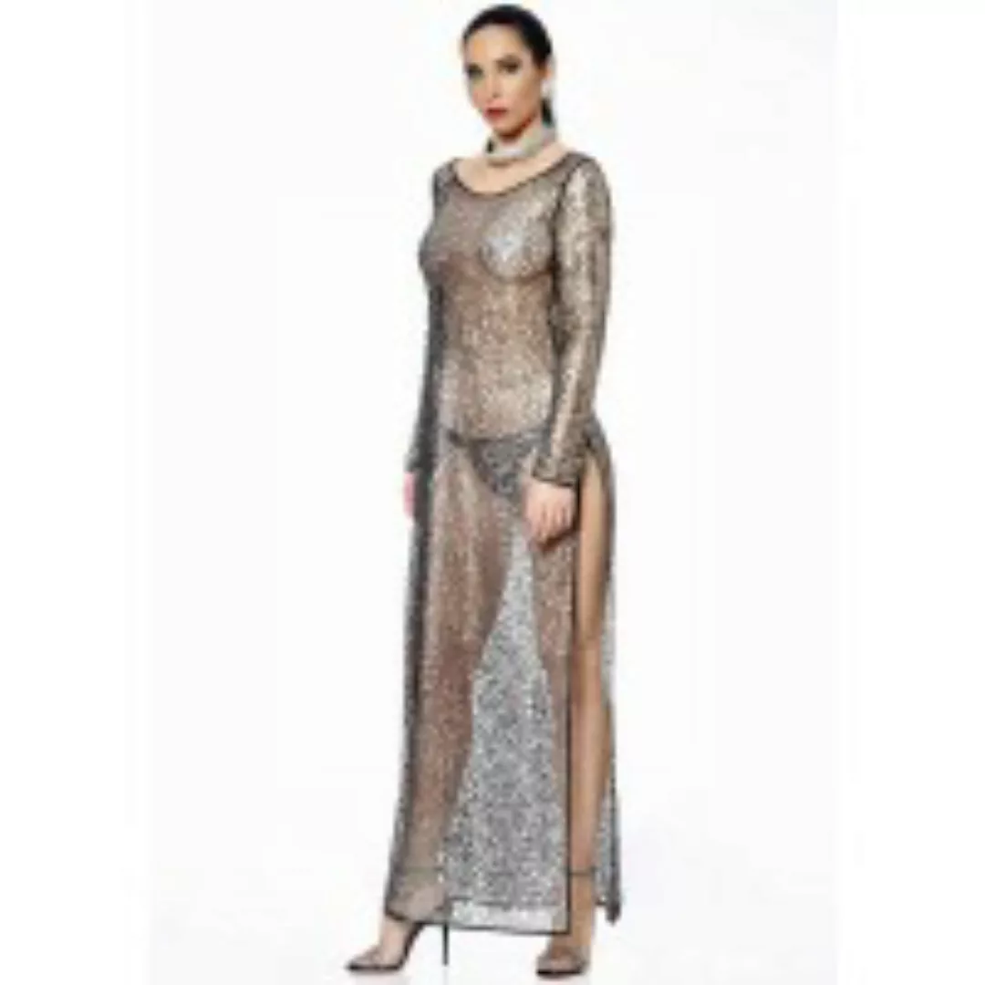 Langes Maschen-Kleid mit Schlitz günstig online kaufen