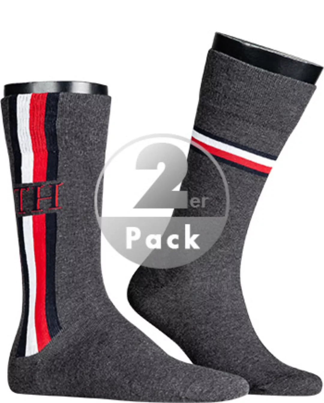 Tommy Hilfiger Iconic Stripe Classic Socken 2 Paare EU 39-42 Middle Grey Me günstig online kaufen