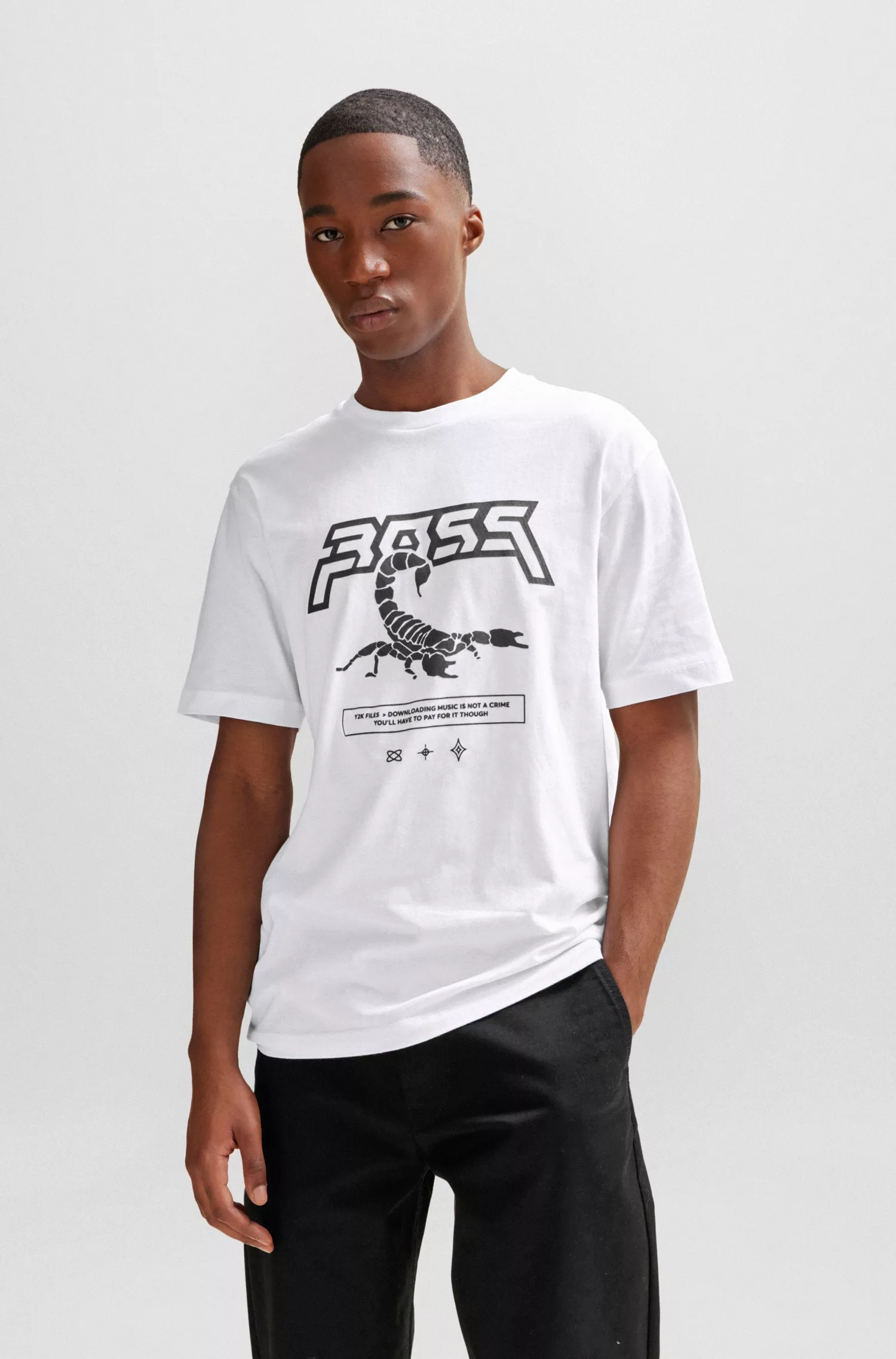 BOSS ORANGE Kurzarmshirt "TeScorpion", mit modischem Frontdruck günstig online kaufen