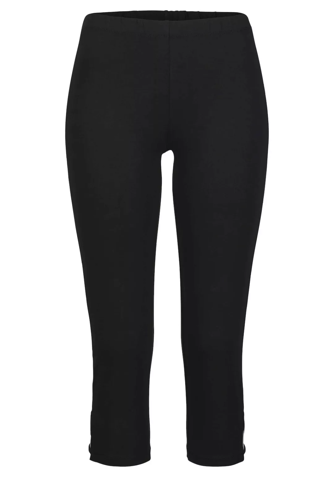 LASCANA Caprileggings, mit Cut-outs am Saum, 3/4-Länge, Basic, elastisch günstig online kaufen