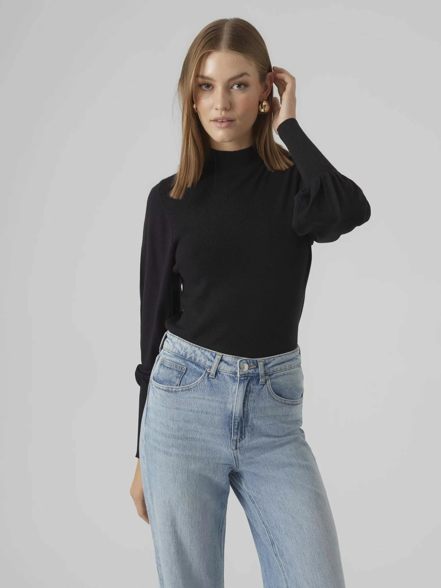 Vero Moda Strickpullover (1-tlg) Drapiert/gerafft günstig online kaufen