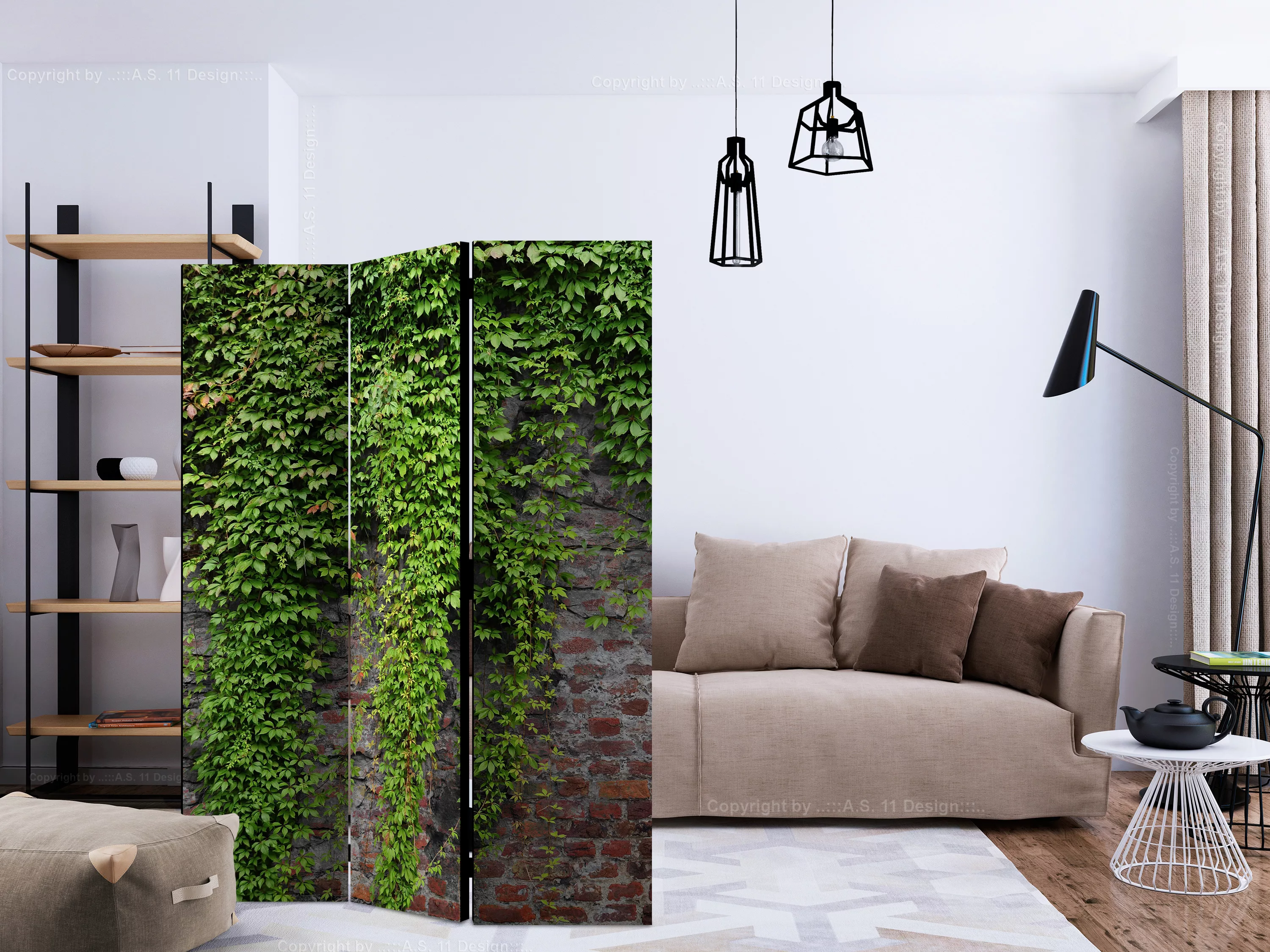 3-teiliges Paravent - Brick And Ivy [room Dividers] günstig online kaufen