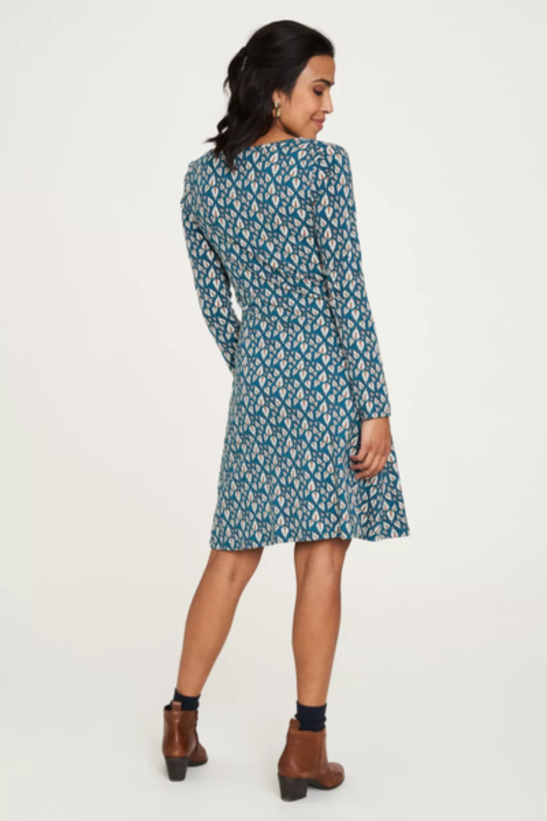 Jersey Kleid Aus Bio-baumwolle Mit Print In Verschiedenen Farben günstig online kaufen