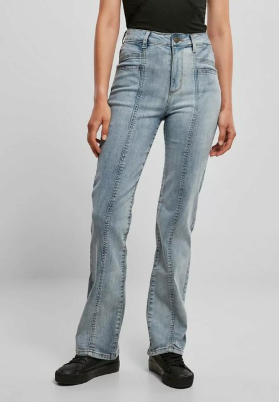 URBAN CLASSICS Bequeme Jeans Urban Classics Damen Ladies High Waist Straigh günstig online kaufen