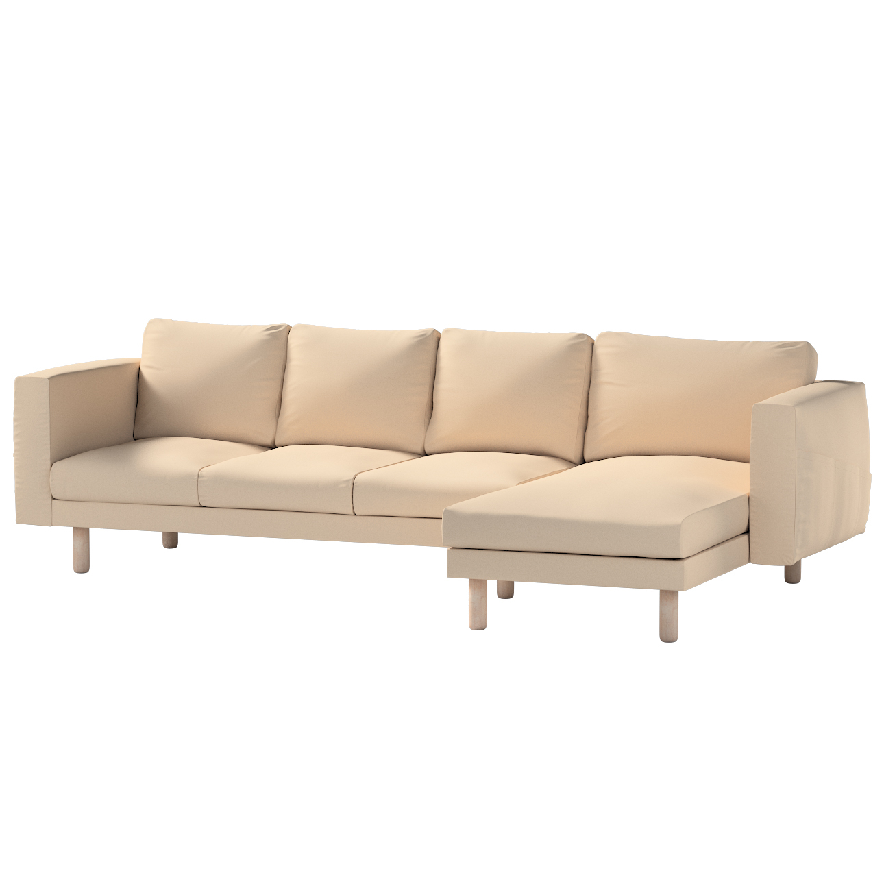 Bezug für Norsborg 4-Sitzer Sofa mit Recamiere, creme-beige, Norsborg Bezug günstig online kaufen
