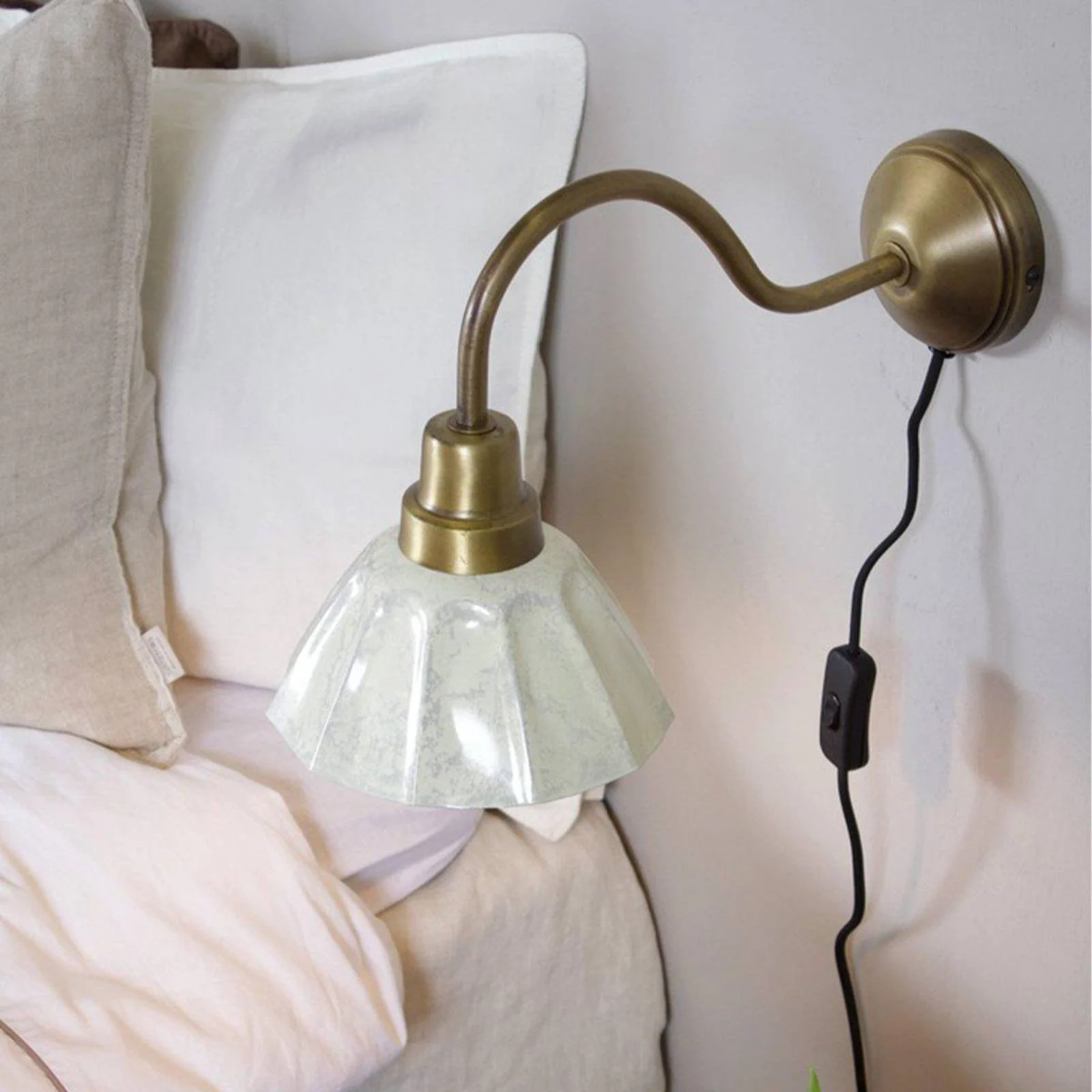 PR Home Wandlampe Ester, naturweiß, Ausladung 34 cm, Metall günstig online kaufen