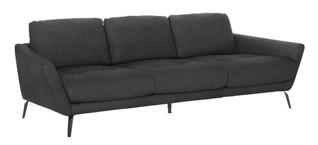 W.SCHILLIG Big-Sofa softy, mit dekorativer Heftung im Sitz, Füße schwarz pu günstig online kaufen