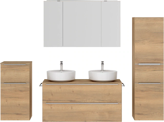 nobilia® Badmöbel-Set »Alvene«, (4 St., vormontiert, mit Soft-Close), inkl. günstig online kaufen