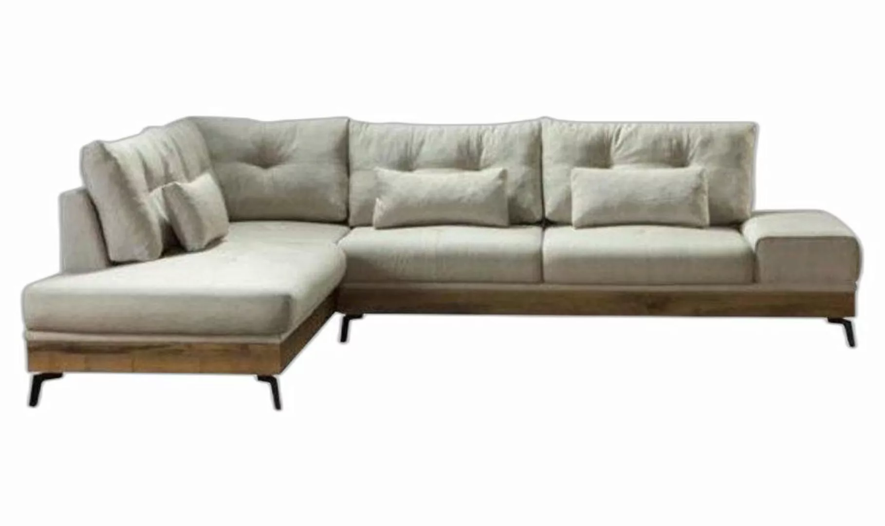 Xlmoebel Ecksofa L-Form Ecksofa Holz Couch Wohnzimmer Sofa Couchen Sofas, 1 günstig online kaufen