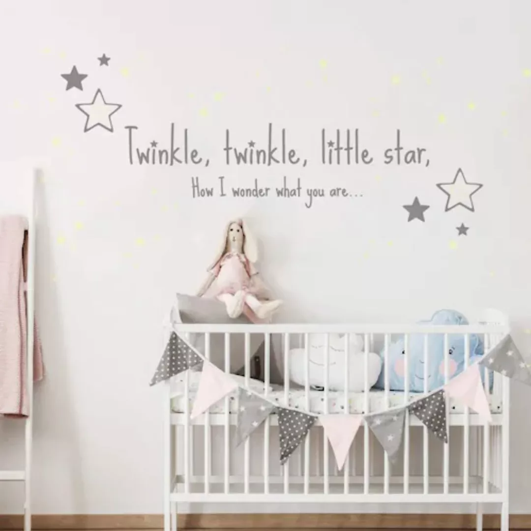 Wall-Art Wandtattoo "Twinkle little star Leuchtsterne", (1 St.) günstig online kaufen