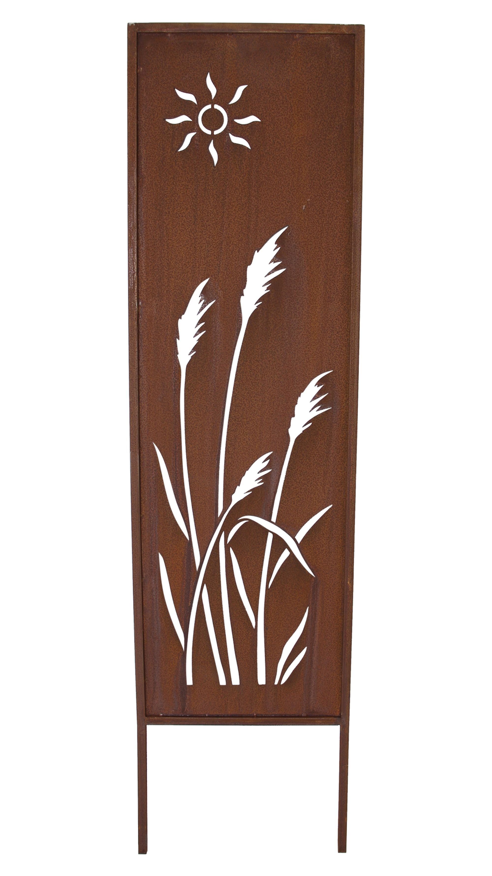 Dekoleidenschaft Gartenstecker Dekoschild "Schilf" 117 cm günstig online kaufen