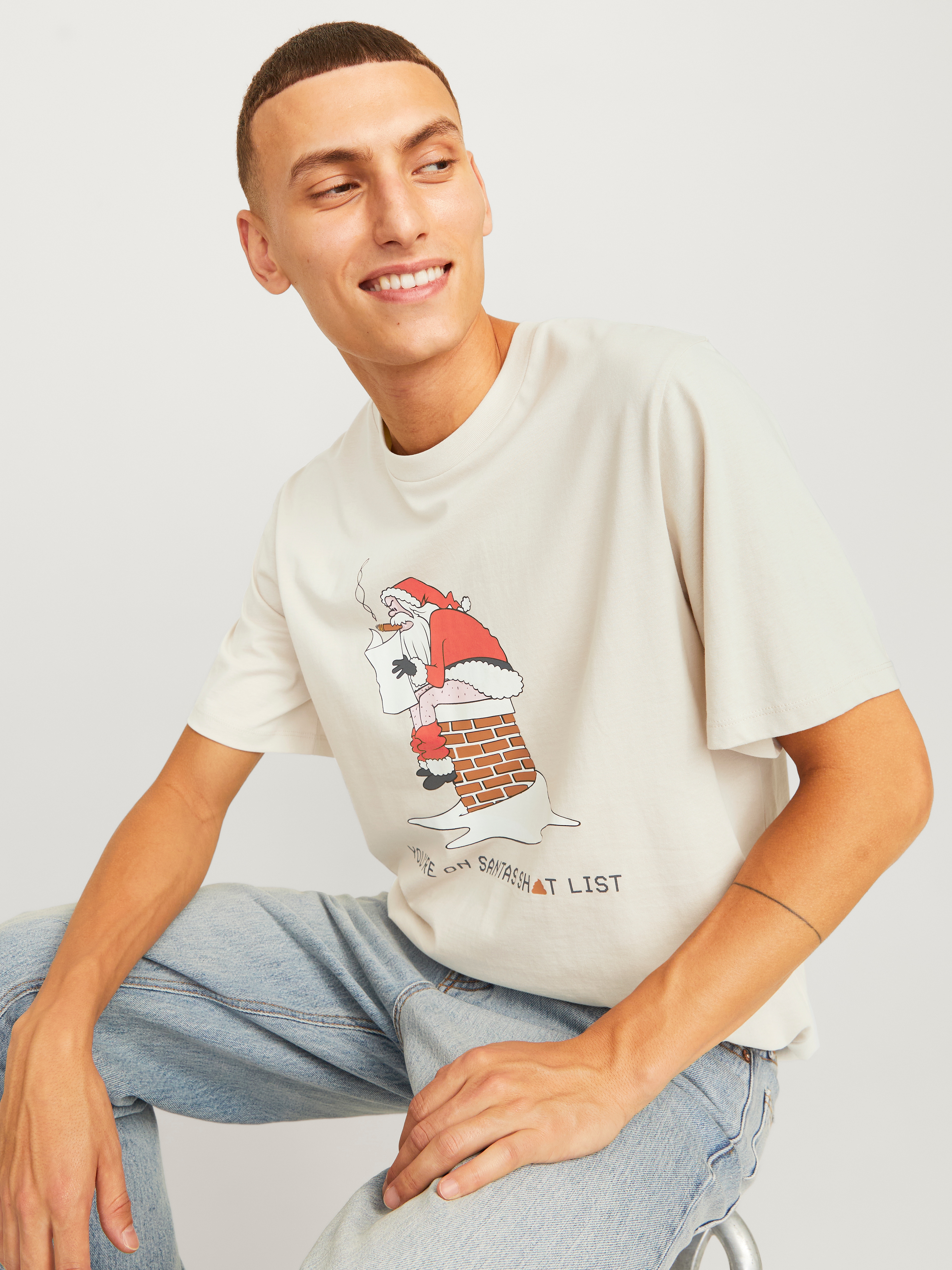 Jack & Jones Rundhalsshirt JJXMAS FUNNY TEE SS CREW NECK günstig online kaufen