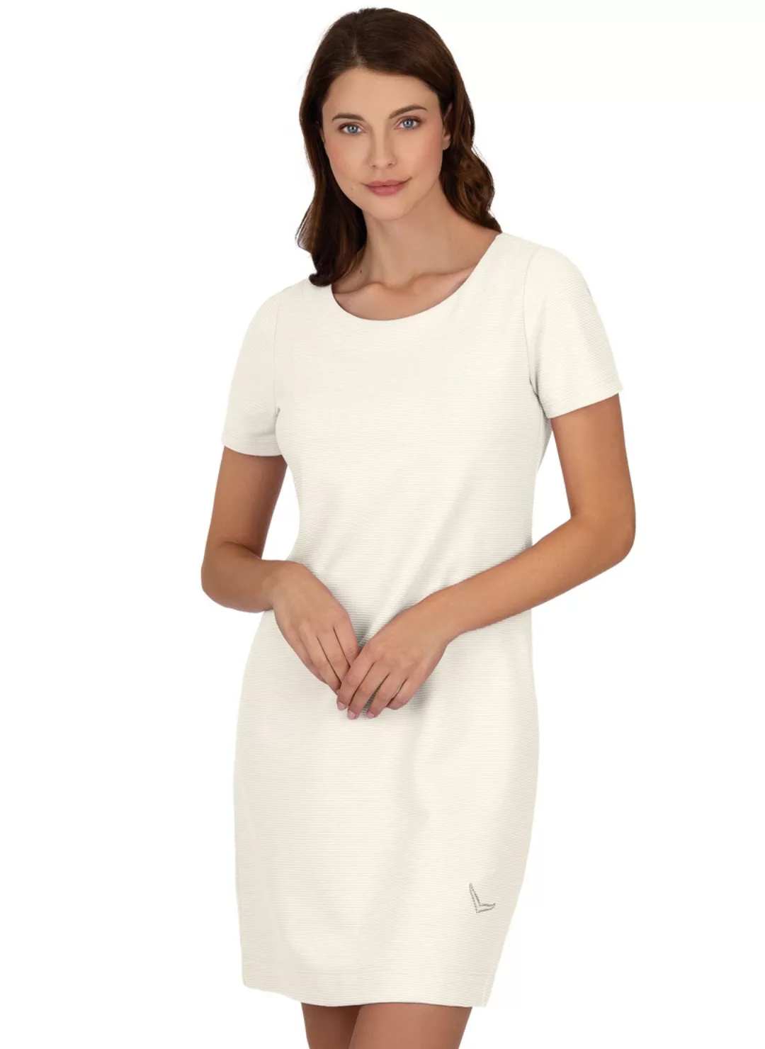 Trigema Jerseykleid "TRIGEMA Halbarm Kleid mit Kristallsteinen", (1 tlg.) günstig online kaufen