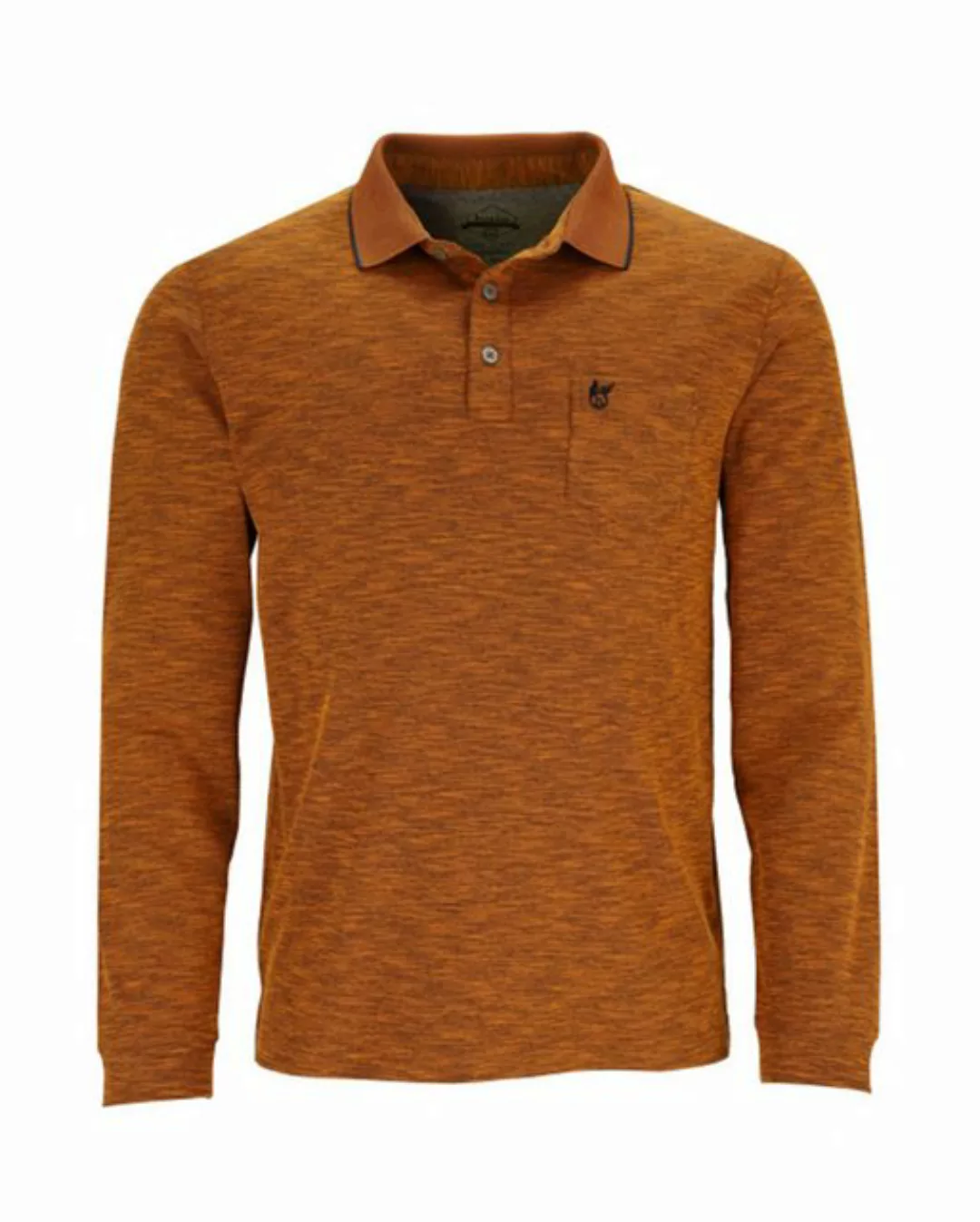 Hajo Langarm-Poloshirt Softknit-Polo in Flammengarn günstig online kaufen