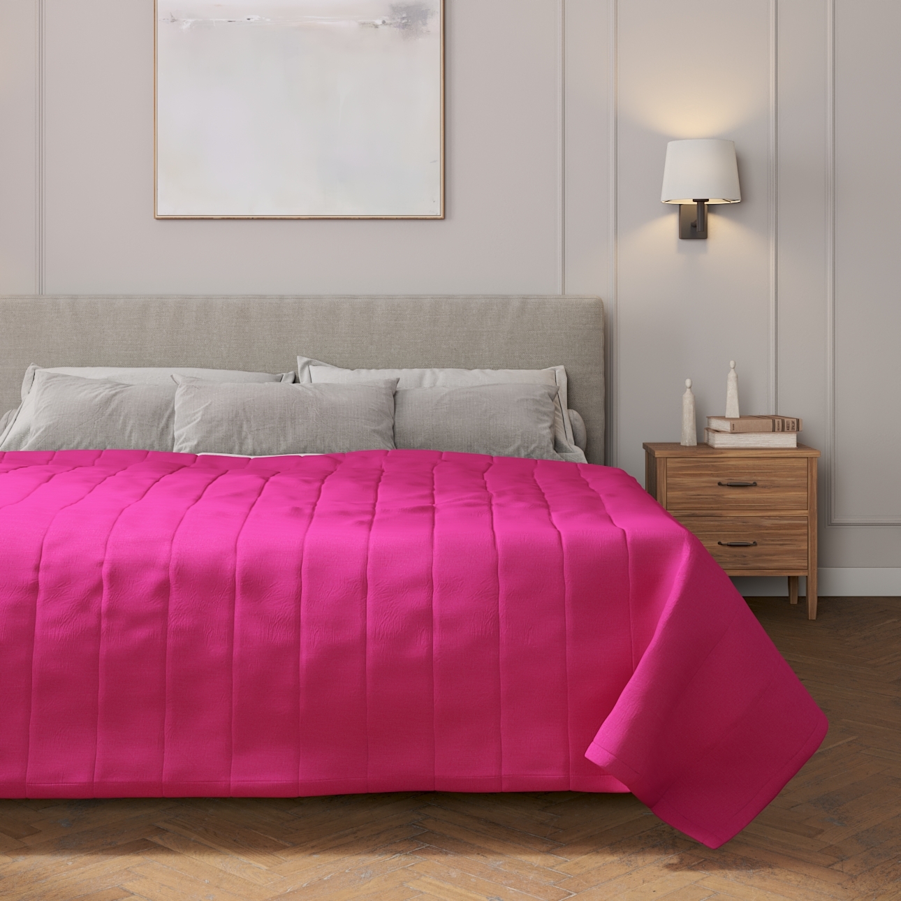 Tagesdecke mit Streifen-Steppung, rosa, Loneta (133-60) günstig online kaufen