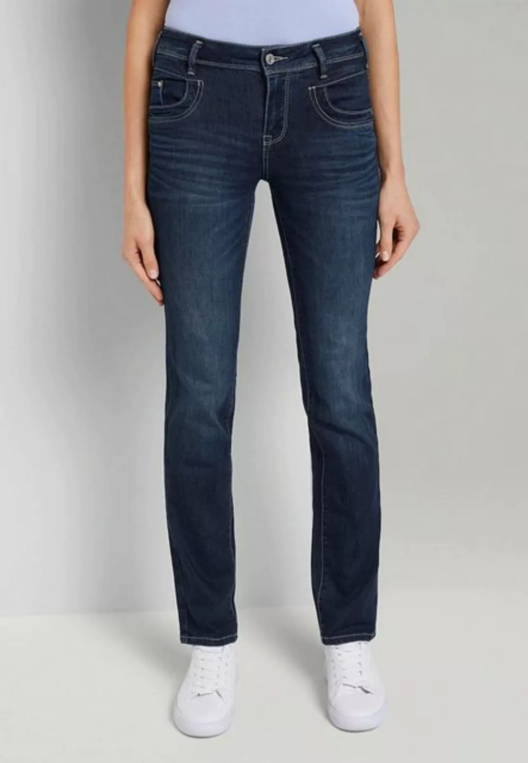 TOM TAILOR Boyfriend-Jeans Straight Bleached Jeans Regular Fit Denim Hose a günstig online kaufen