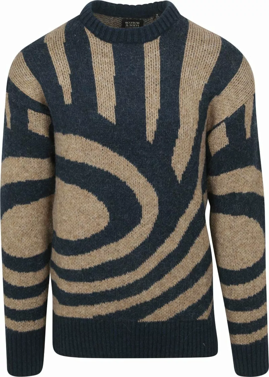 Scotch and Soda Sweater Waves Navy - Größe M günstig online kaufen