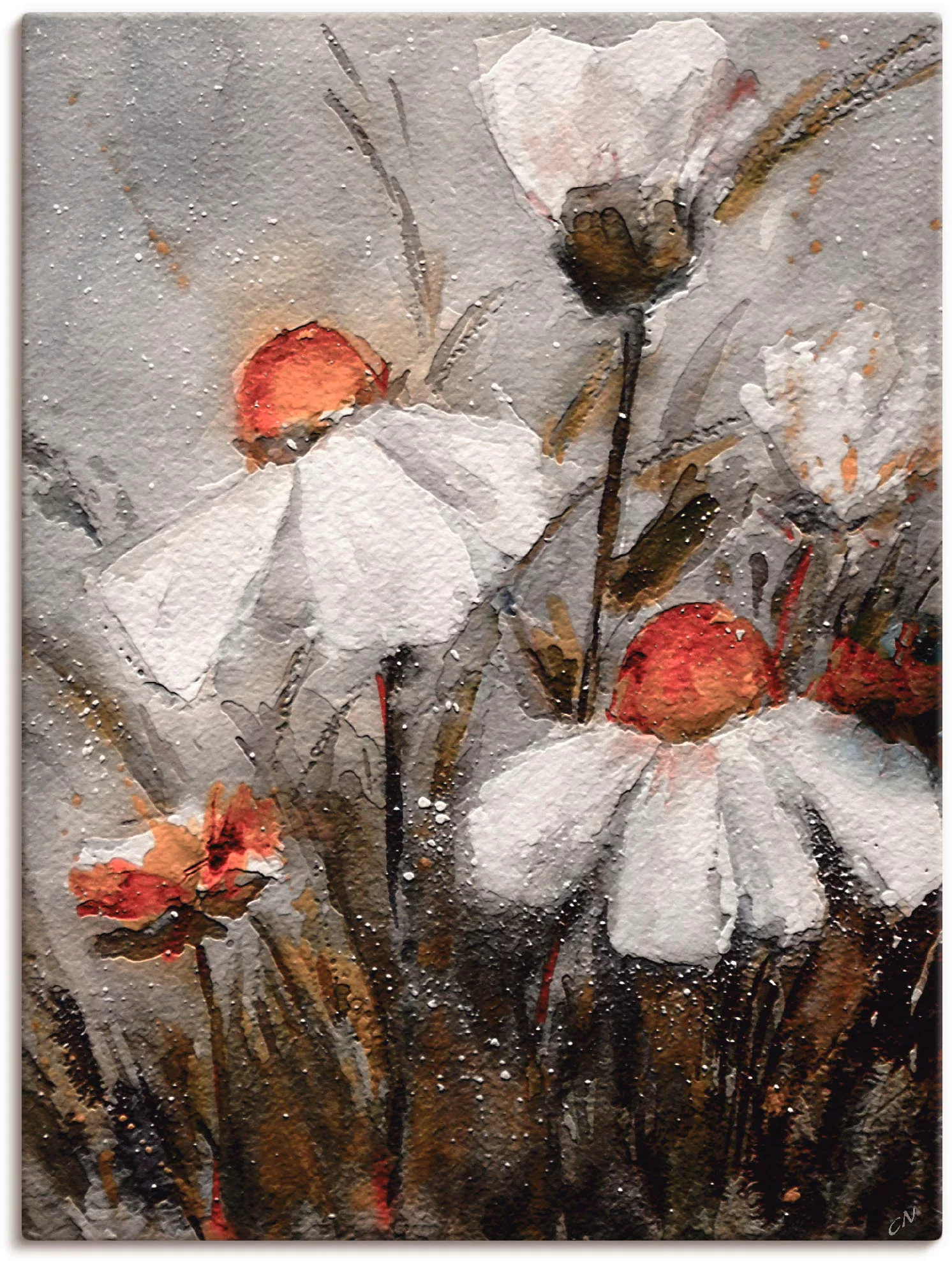 Artland Leinwandbild "Margeriten I", Blumen, (1 St.) günstig online kaufen