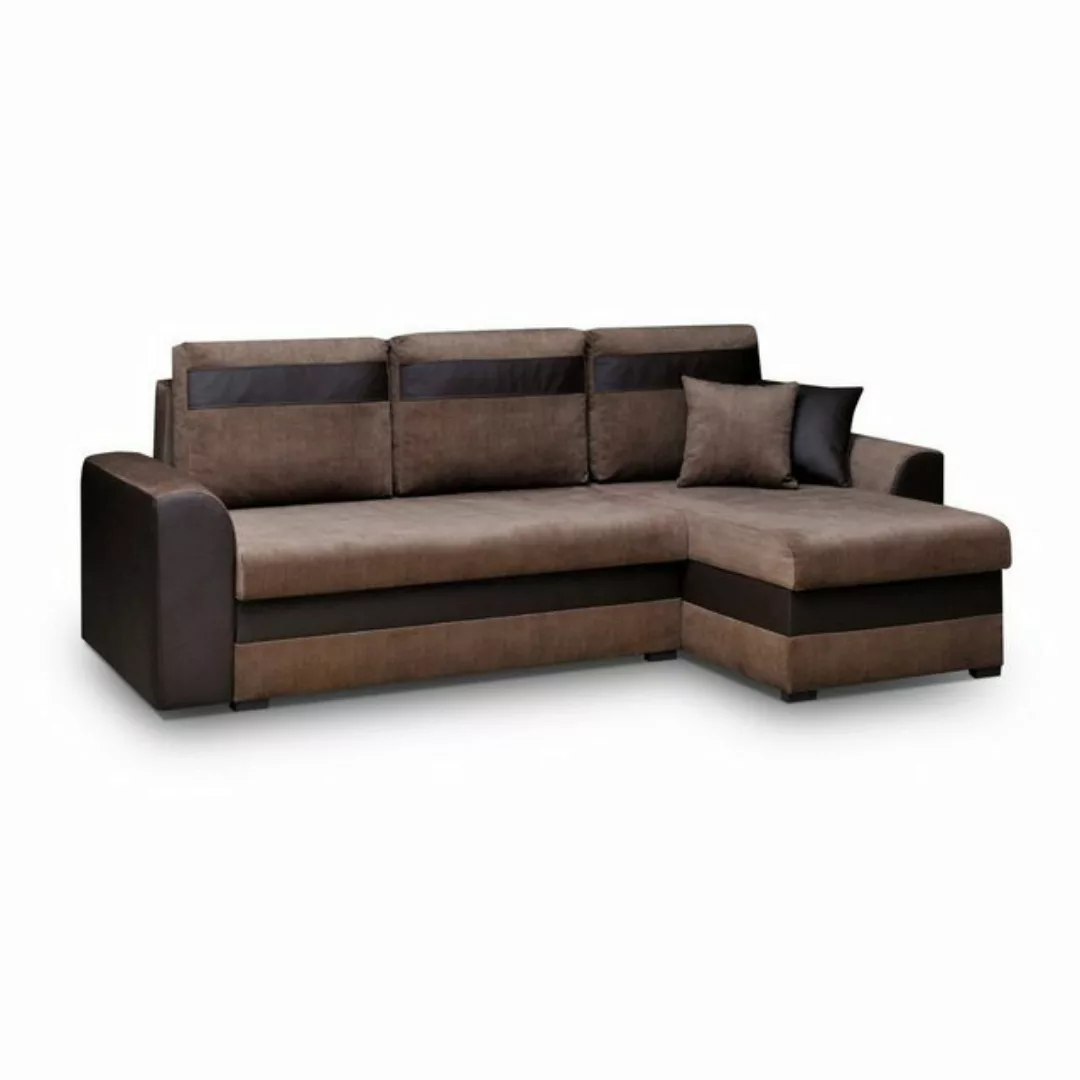 MOEBLO Ecksofa TOMMY, Eckcouch mit Bettfunktion Couch L-Form Polstergarnitu günstig online kaufen