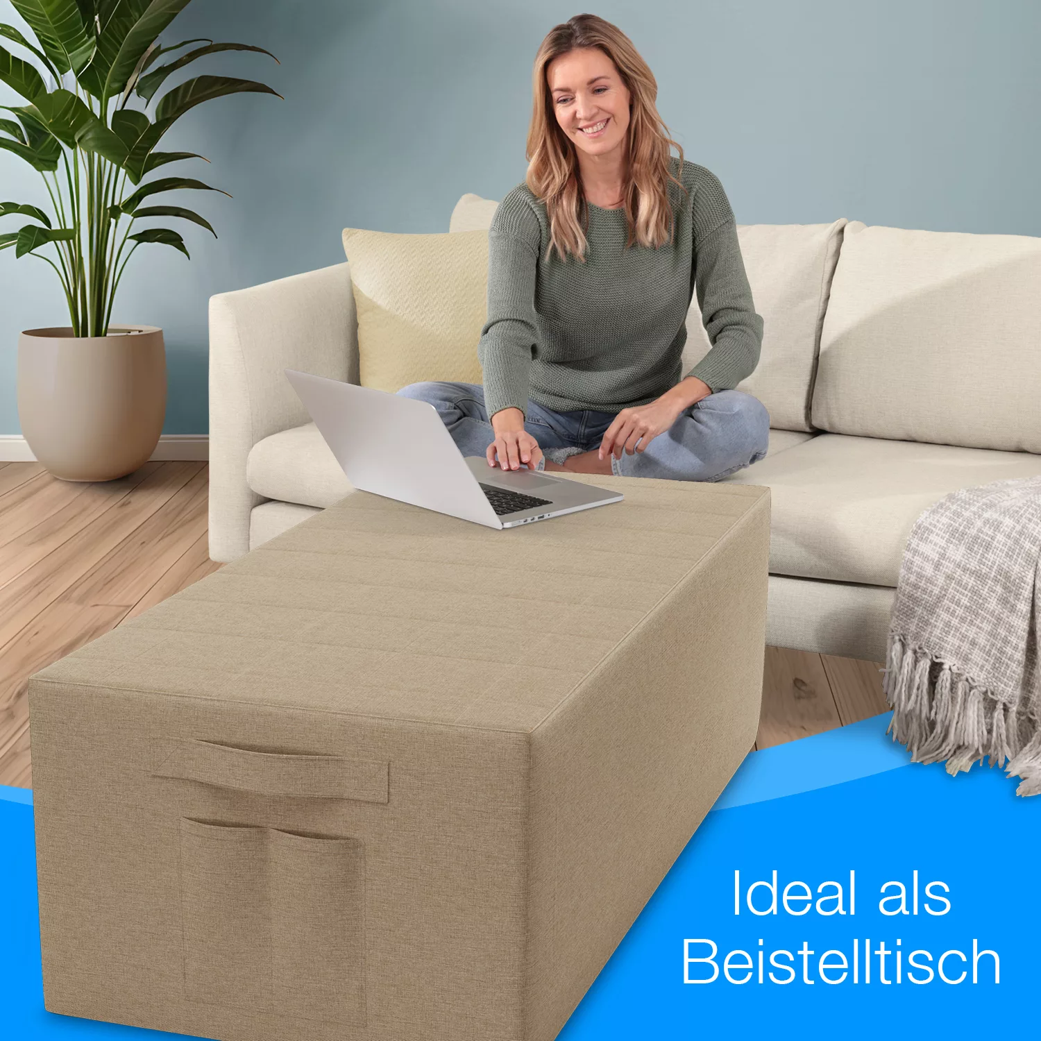 Husse für Klappmatratze Gästematratze 140x195x15, creme günstig online kaufen