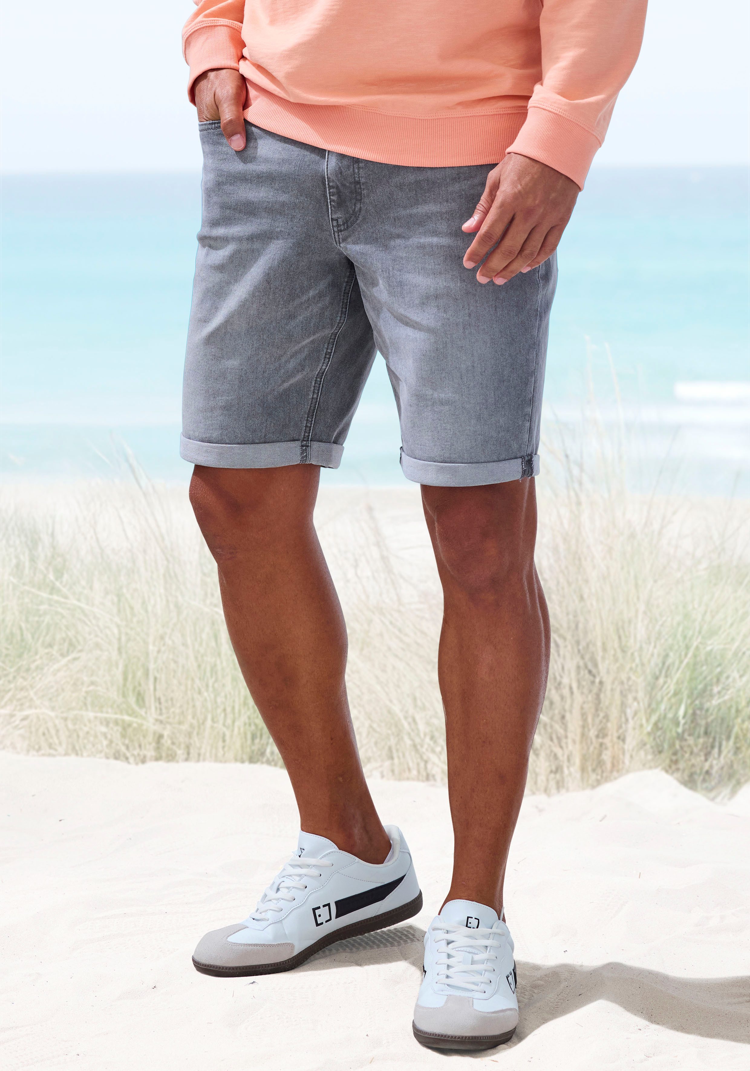 John Devin Jeansshorts "5-Pocket Shorts,", aus elastischer Denim-Qualität günstig online kaufen