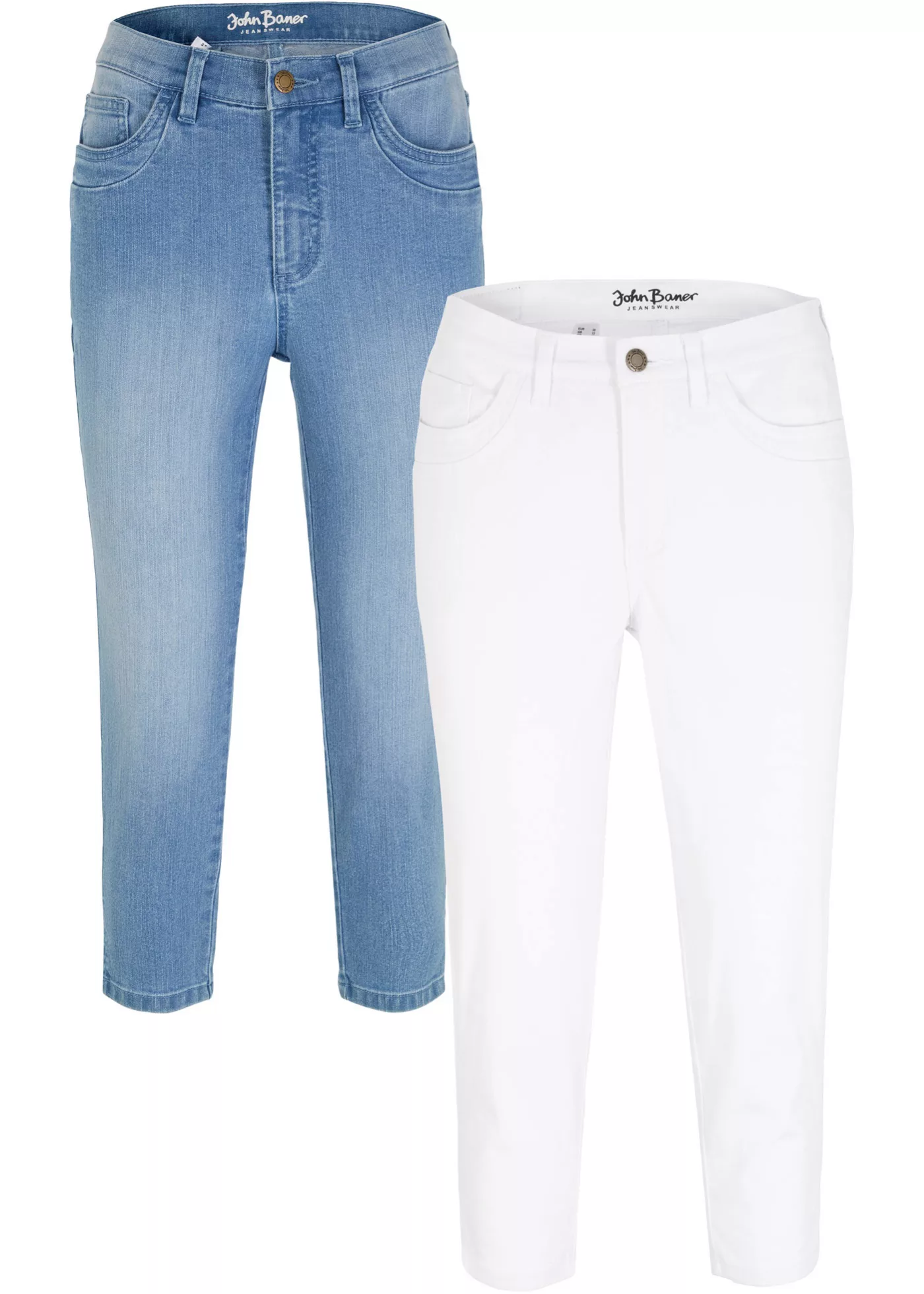 Capri-Jeans Slim, Mid Waist (2er Pack) günstig online kaufen