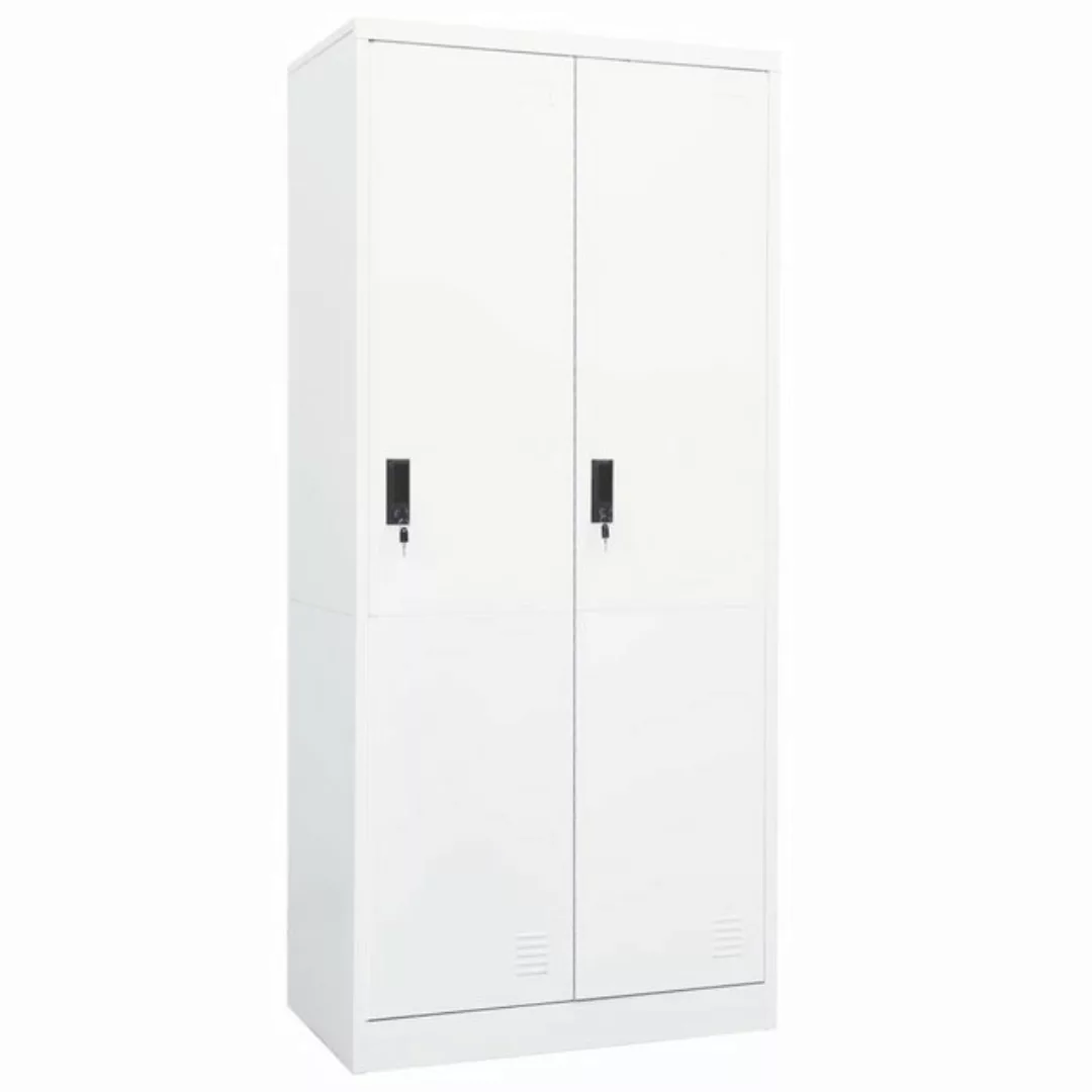 furnicato Kleiderschrank Weiß 80x50x180 cm Stahl (1-St) günstig online kaufen