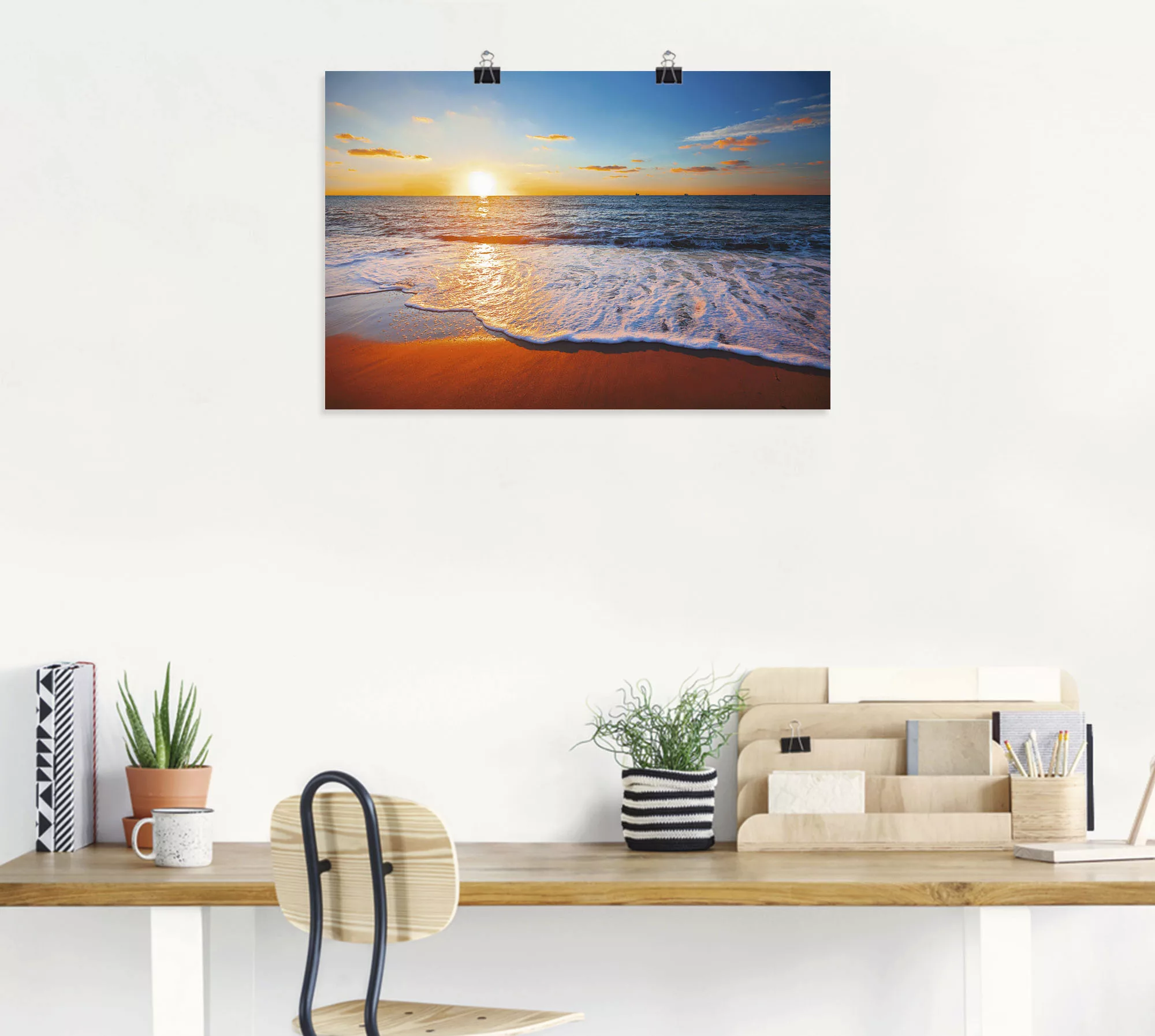 Artland Wandbild "Sonnenuntergang und das Meer", Strand, (1 St.), als Alubi günstig online kaufen