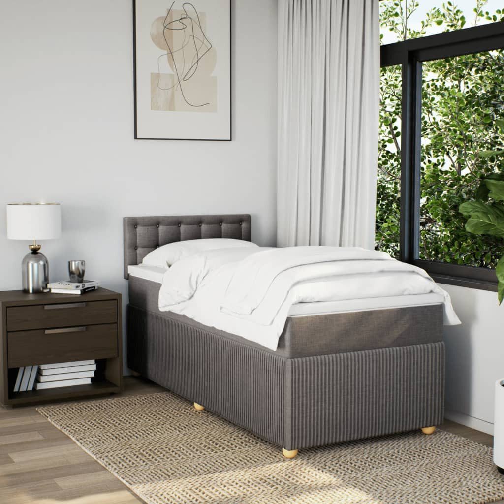vidaXL Bett Boxspringbett mit Matratze Taupe günstig online kaufen