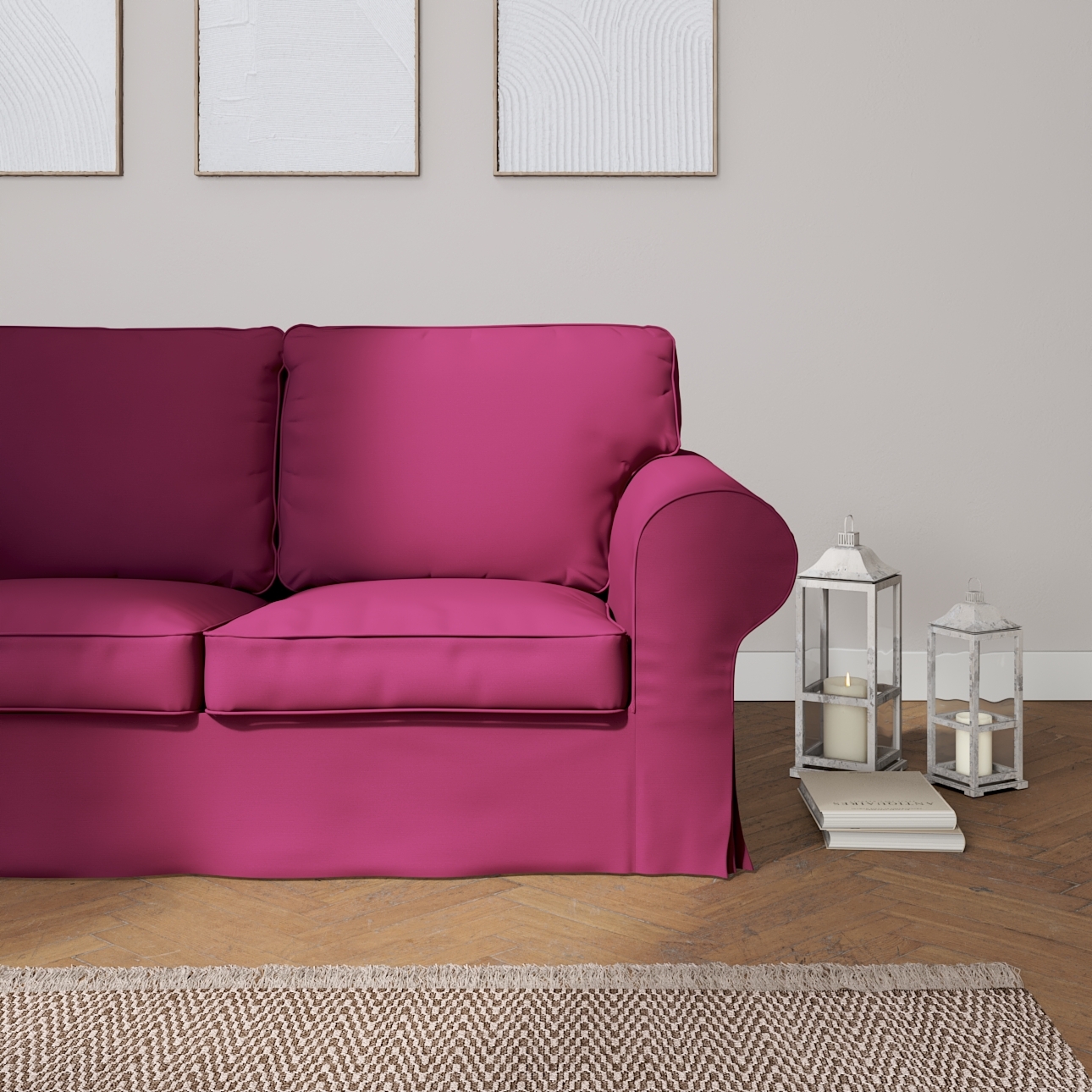 Bezug für Ektorp 2-Sitzer Schlafsofa ALTES Modell, pflaume , Sofabezug Ekto günstig online kaufen