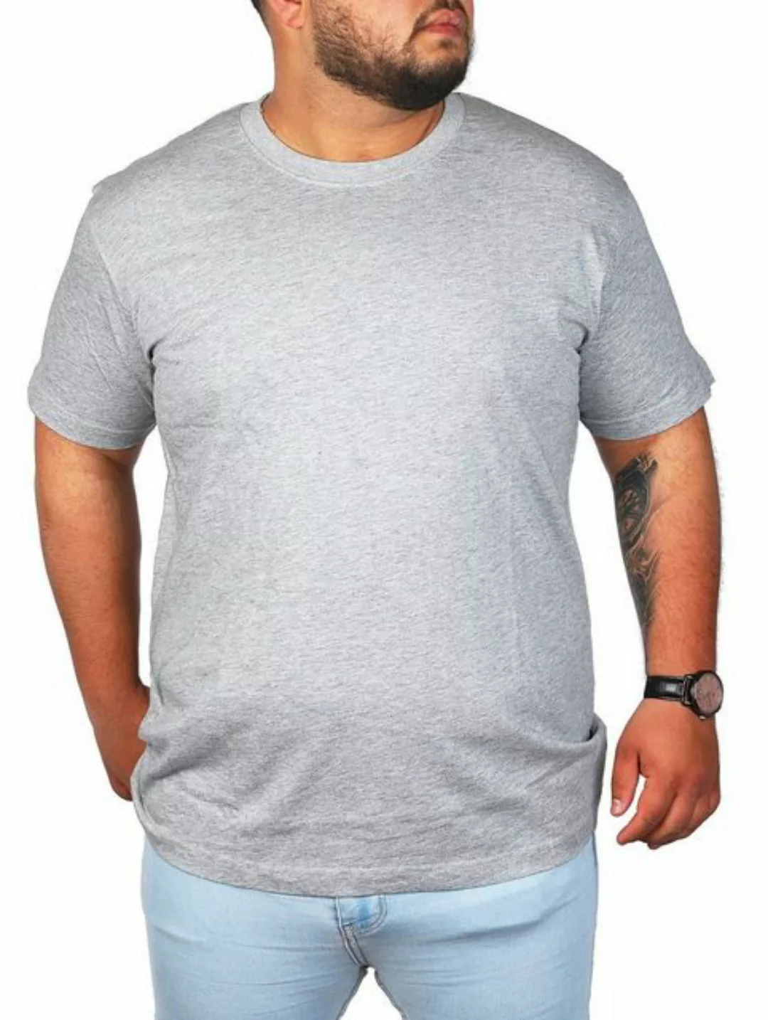 Young & Rich T-Shirt Herren Übergröße Basic big size optimierte moderne Pas günstig online kaufen