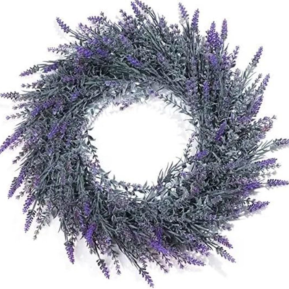Kunstblume Lavendel-Kranz für die Haustür, künstlicher günstig online kaufen