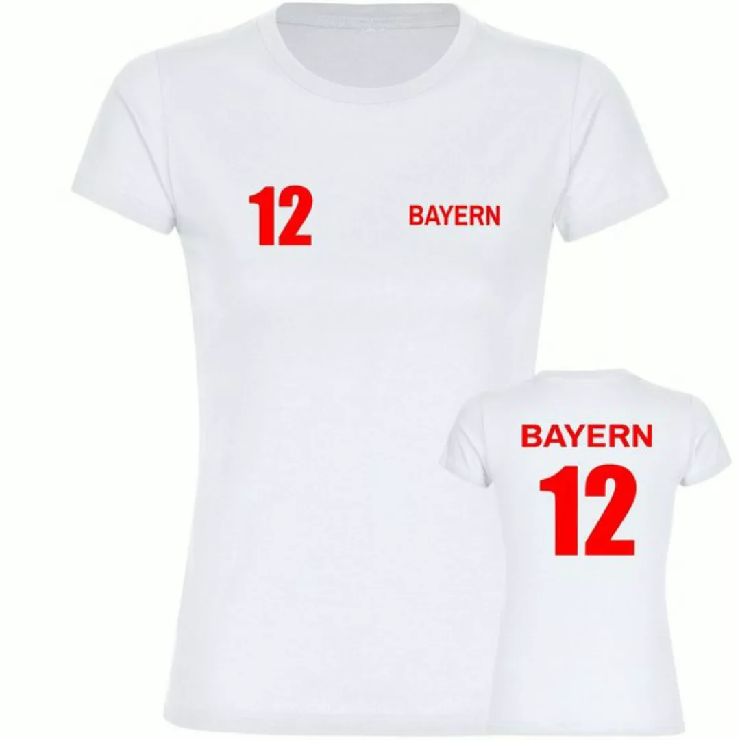 multifanshop T-Shirt Damen Bayern - Trikot Nummer 12 - Frauen günstig online kaufen