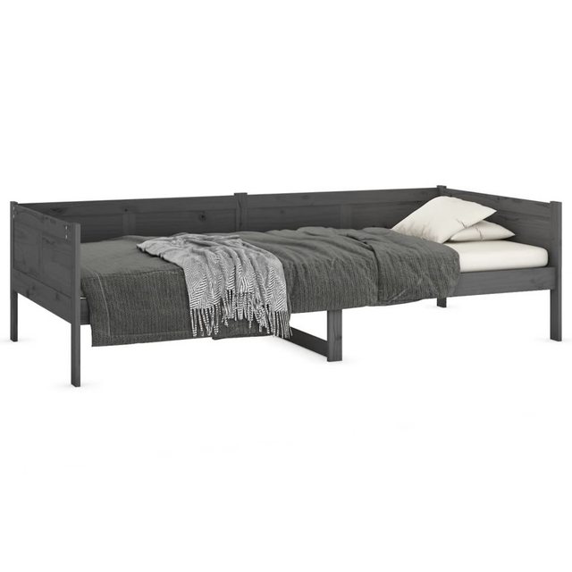 furnicato Bett Tagesbett Grau Massivholz Kiefer 90x200 cm (1-tlg) günstig online kaufen