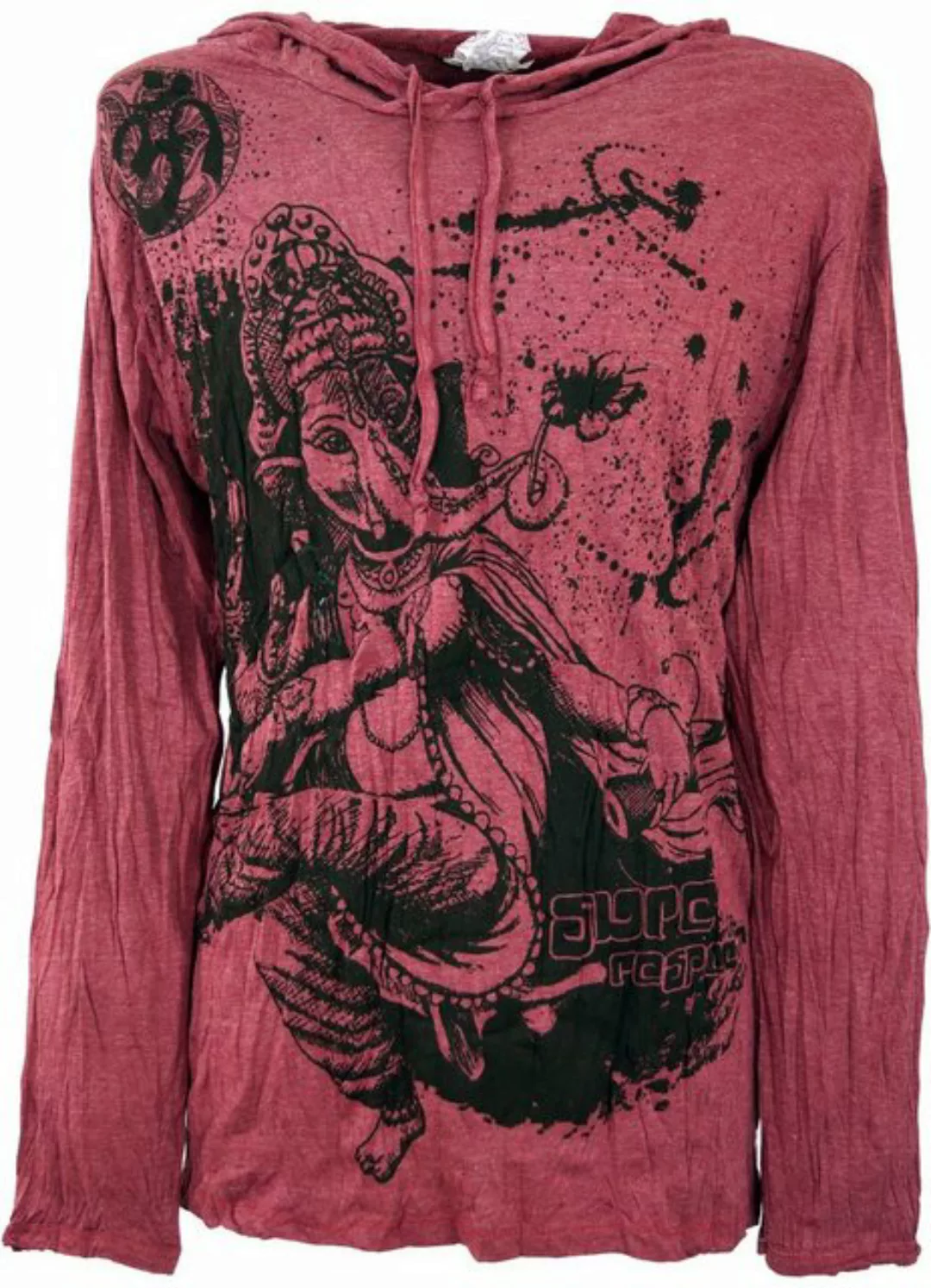 Guru-Shop T-Shirt Sure Langarmshirt, Kapuzenshirt Dancing Ganesh.. alternat günstig online kaufen