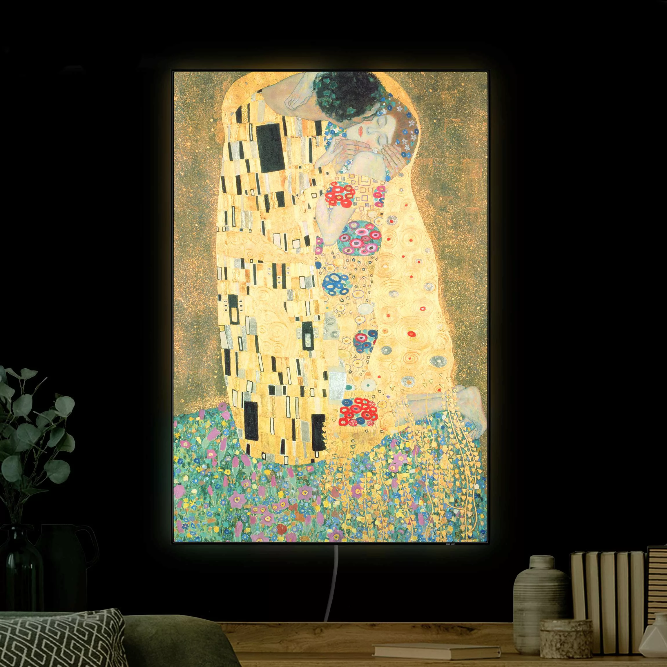 LED-Wechselbild Gustav Klimt - Der Kuß günstig online kaufen