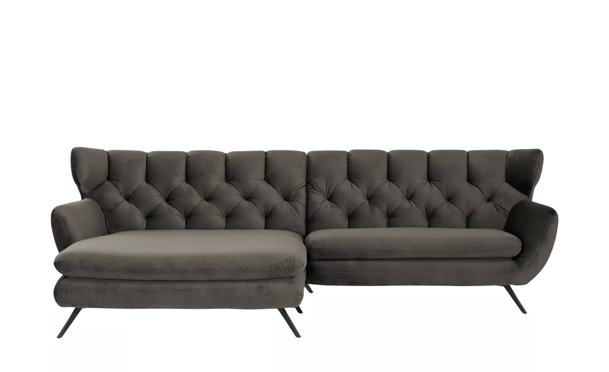 pop Ecksofa  Caldara - grau - 94 cm - Polstermöbel > Sofas > Ecksofas - Möb günstig online kaufen