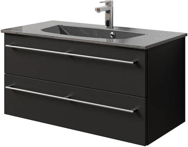 Saphir Waschtisch »Serie 6025 Mineralmarmor-Waschtisch mit Unterschrank, 97 günstig online kaufen