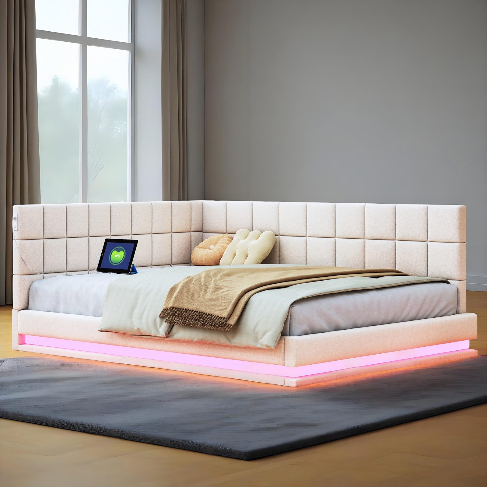 MODFU Schlafsofa Polsterbett, 140x200 cm mit günstig online kaufen